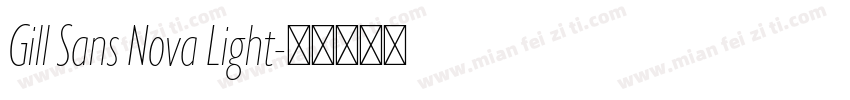 Gill Sans Nova Light字体转换